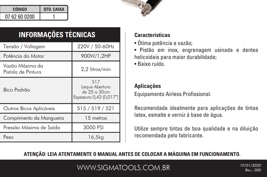 informações técnicas sgt-6002